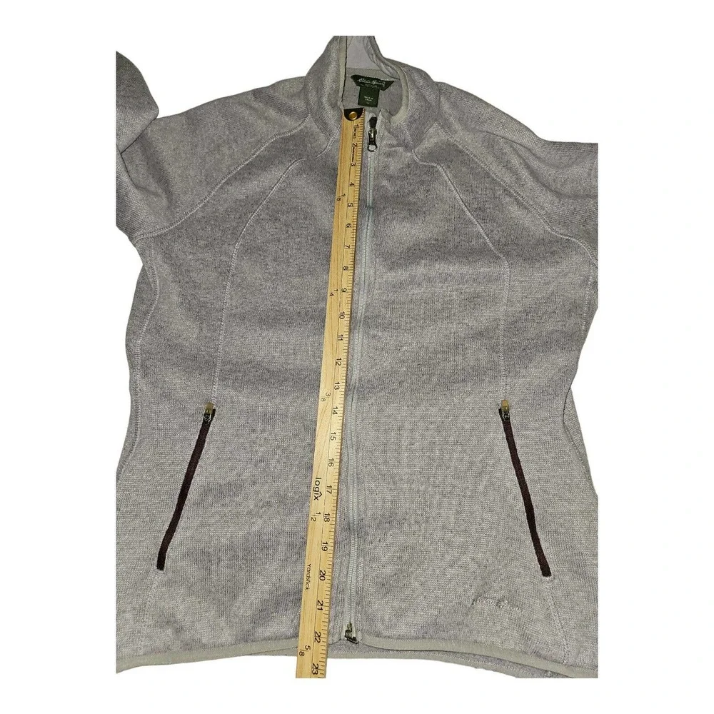 Eddie Bauer Jacket Women's XL Long Sleeve 3 Pocket Zip Closure Tight Knit - Picture 6 of 9